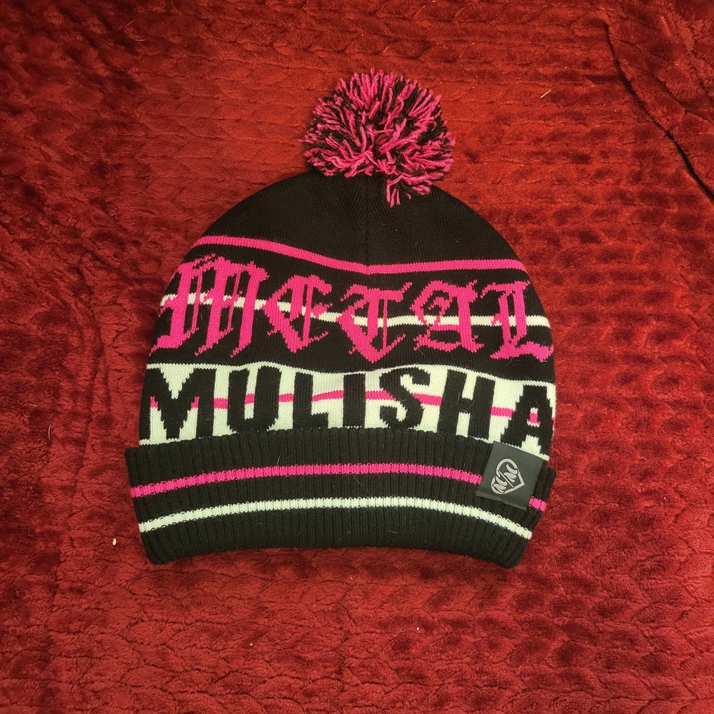 Metal Mulisha Kids Beanie - Black and Pink